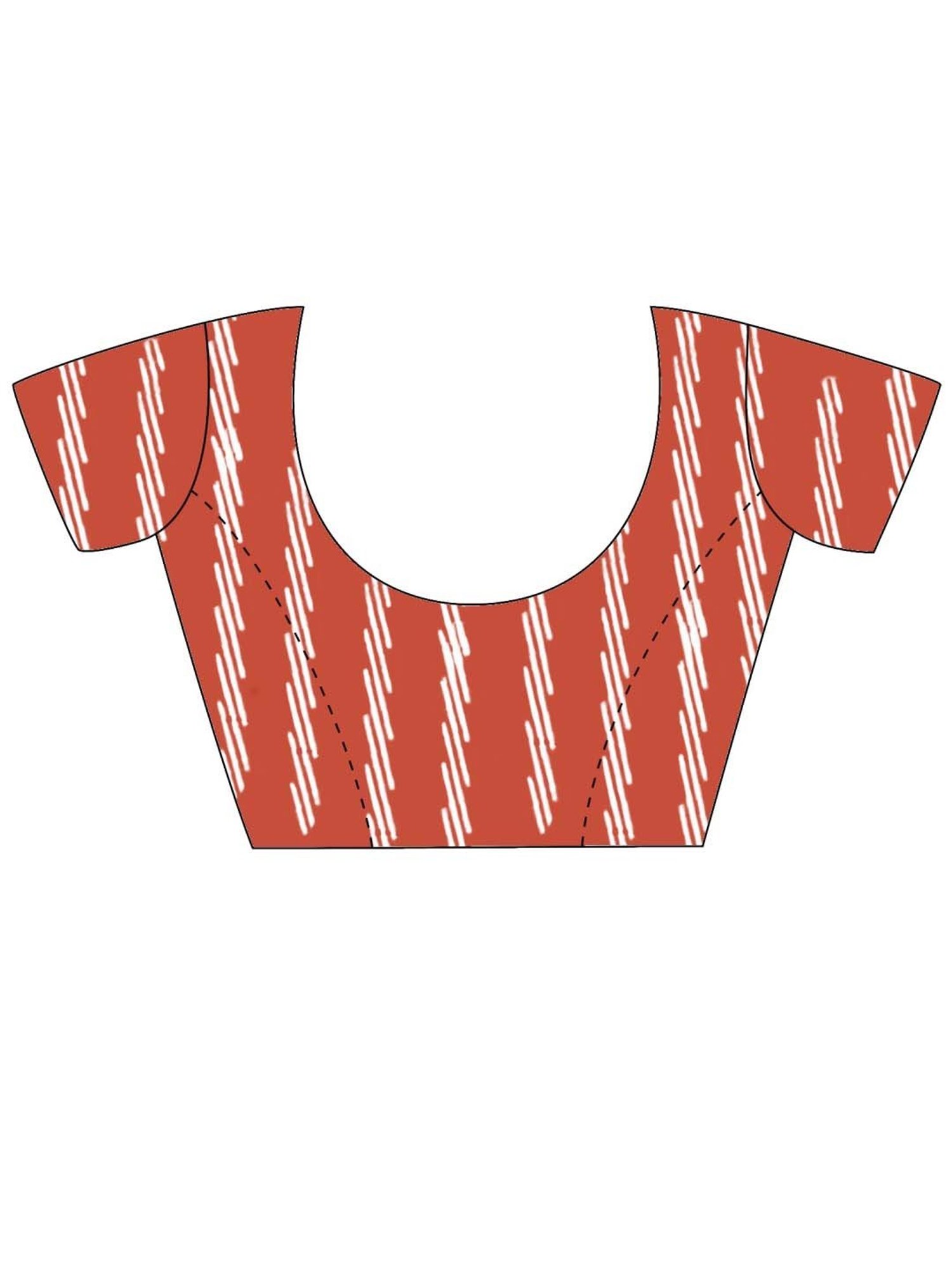 Saree Mall Black & Orange Cotton Printed Saree With Unstitched Blouse