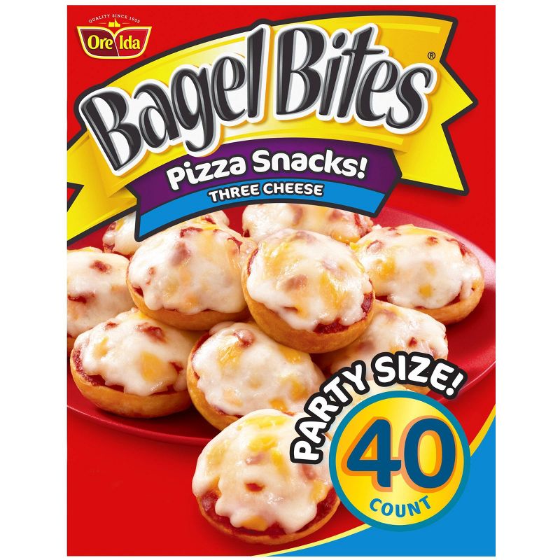 Ore-Ida Bagel Bites Three Cheese Frozen Pizza Snacks - 40ct