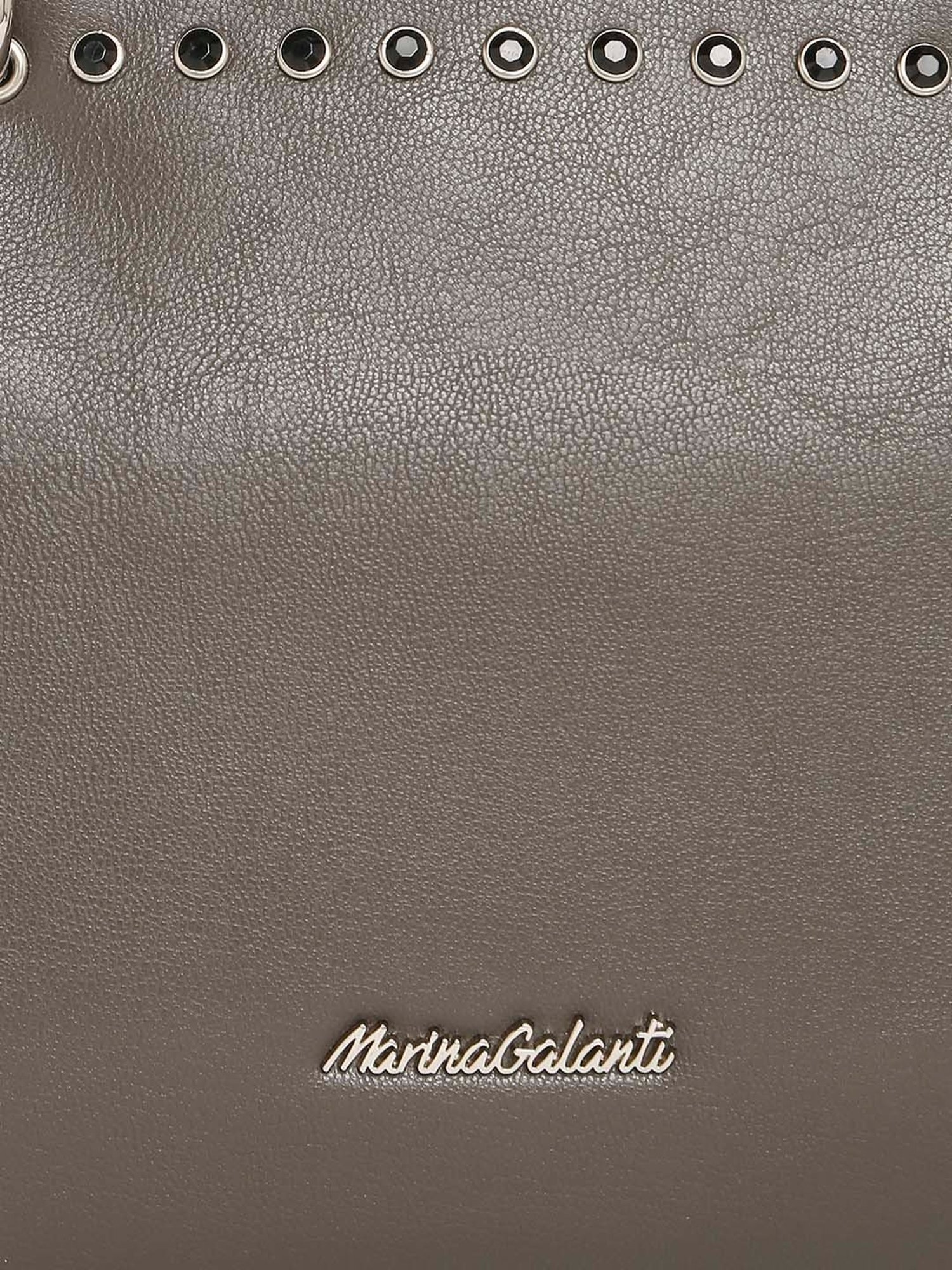 Marina Galanti Grey Embellished Medium Bowler Bag