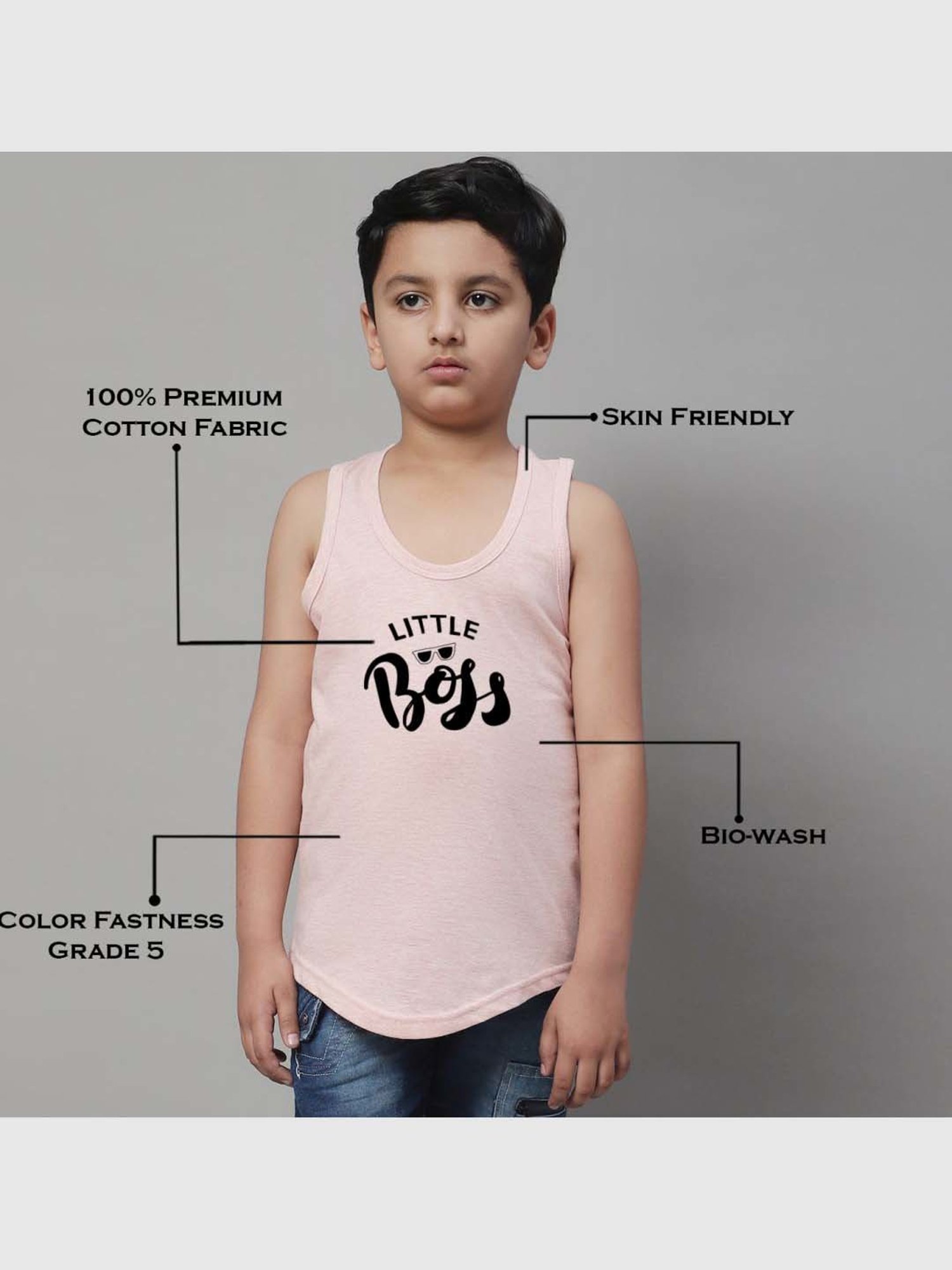 Palm Tree Kids White Printed Vest