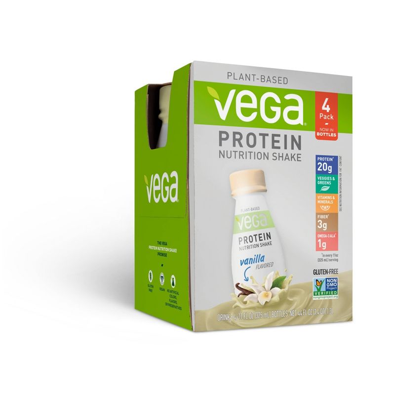 Vega Vegan Protein Shake - Vanilla - 12pk/11 fl oz Bottles