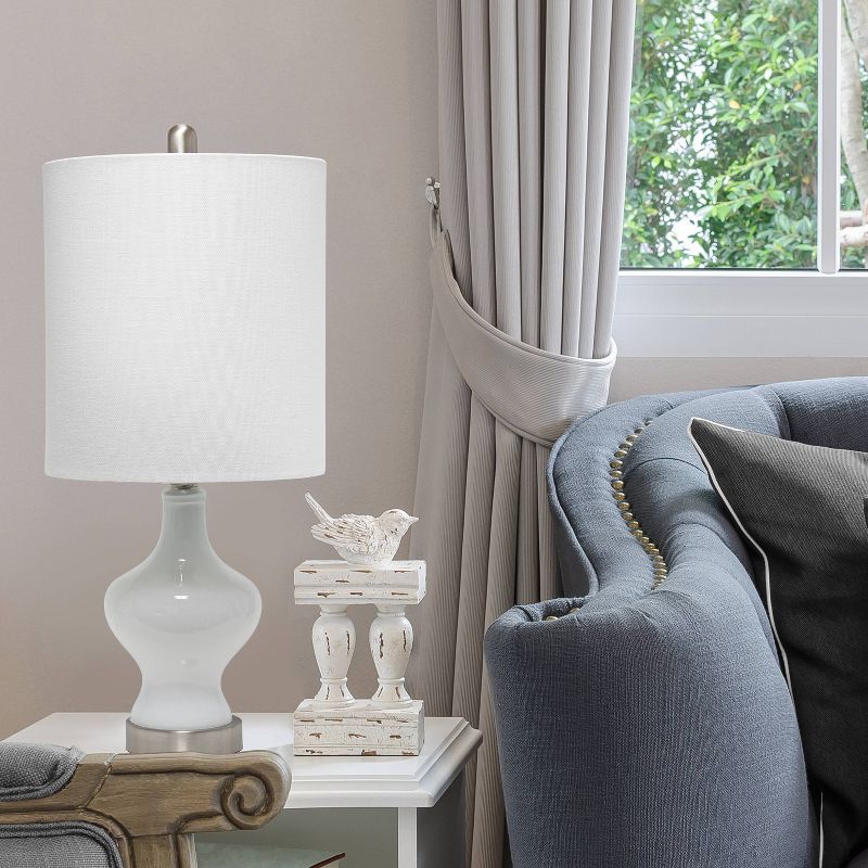 Paseo Table Lamp with Fabric Shade White - Lalia Home