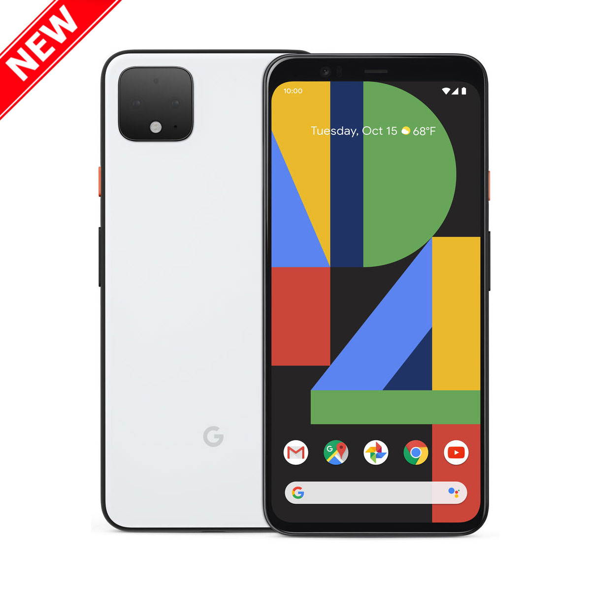 Google Pixel 4 128GB G020l GSM + CDMA Factory Unlocked 4G LTE 5.7" P-OLED Display 6GB RAM Snapdragon 855 GOOGLE EDITION  Smartphone - Clearly White