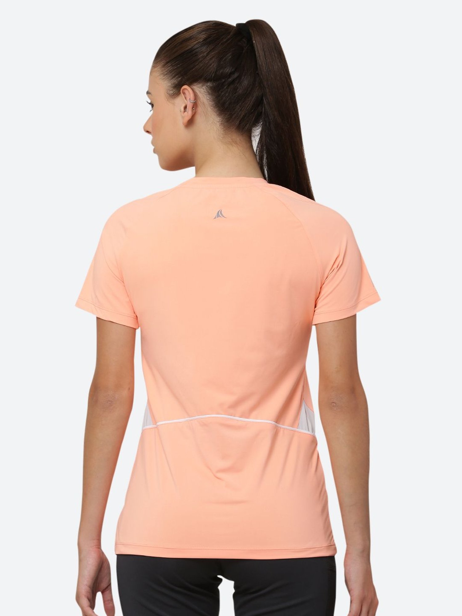 Fitleasure Peach Regular Fit T-Shirt