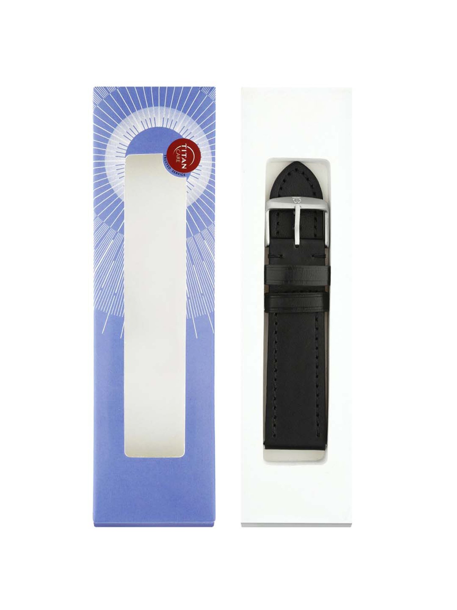 Titan 24 mm Tan Genuine Leather Strap for Men