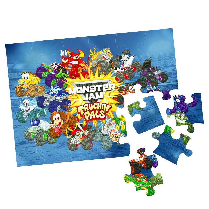Cardinal Monster Jam Foil Effect Kids' Jigsaw Puzzle - 24pc
