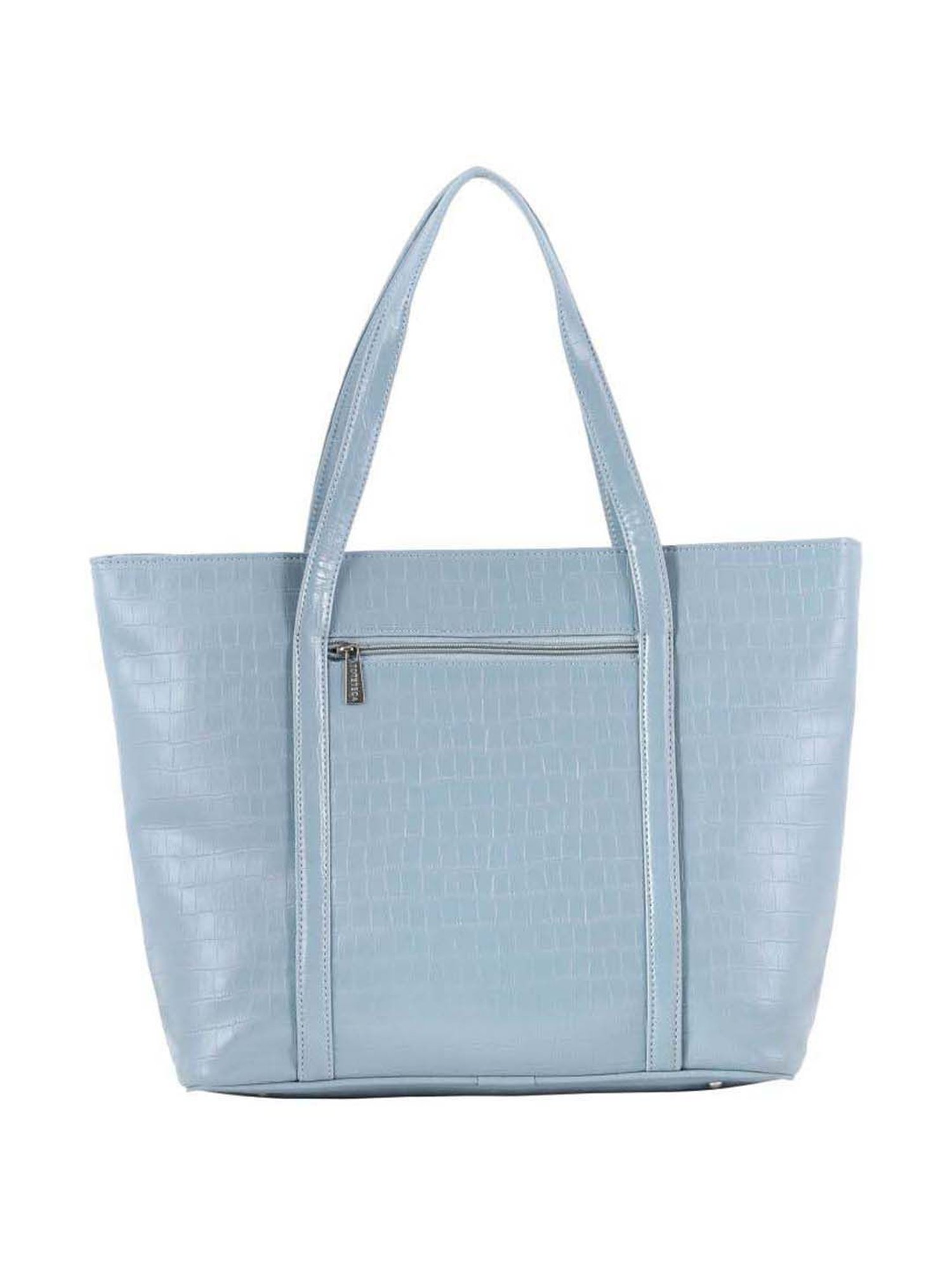 Toteteca Blue Textured Medium Tote Handbag