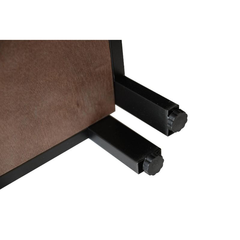 69.9" Odessa 5 Shelf Corner Bookshelf Walnut Brown - Summerland Home