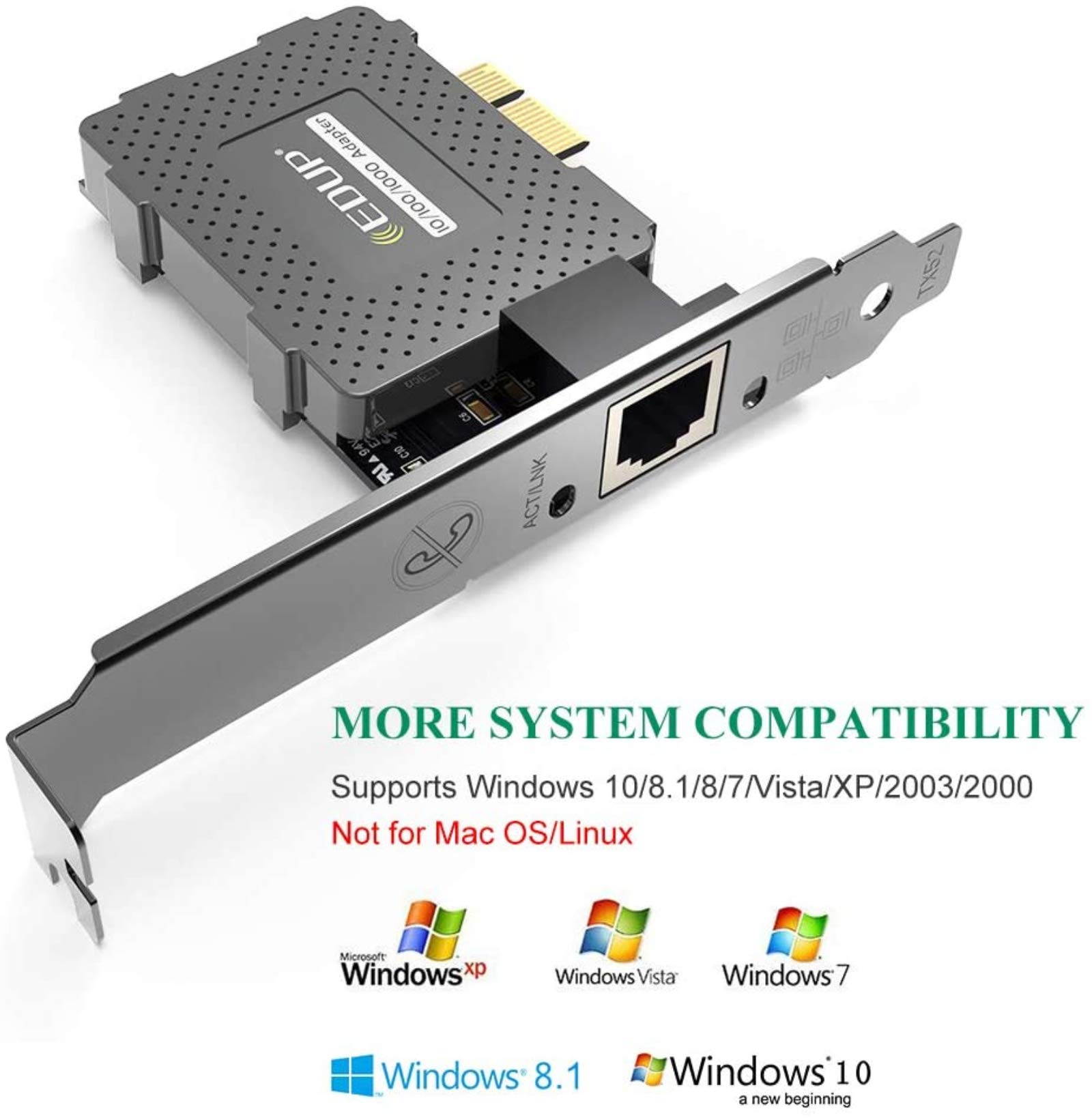 Gigabit Ethernet PCI Express PCI-E Network Card 10/100/1000Mbps RJ45 LAN Adapter Converter for Desktop PC