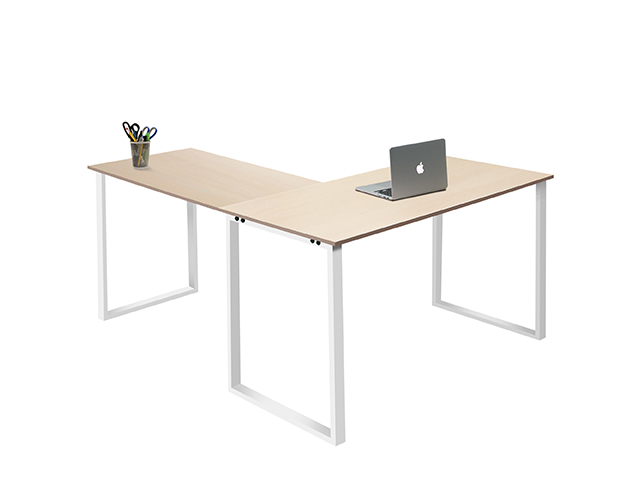 L-Shaped Desk Corner Computer Game Desk PC Laptop Desk Study Desk With CPU Storage Modern Desk With Large Workstation Gaming Desk Home Office Desk,White,GT70