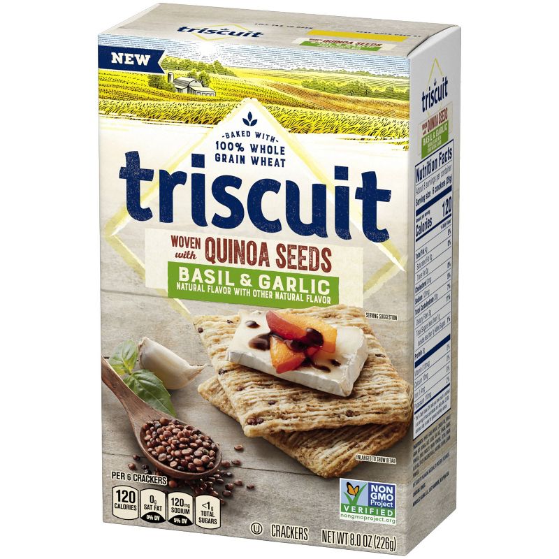 Triscuit Basil and Garlic with Quinoa Grain Crackers - 8oz