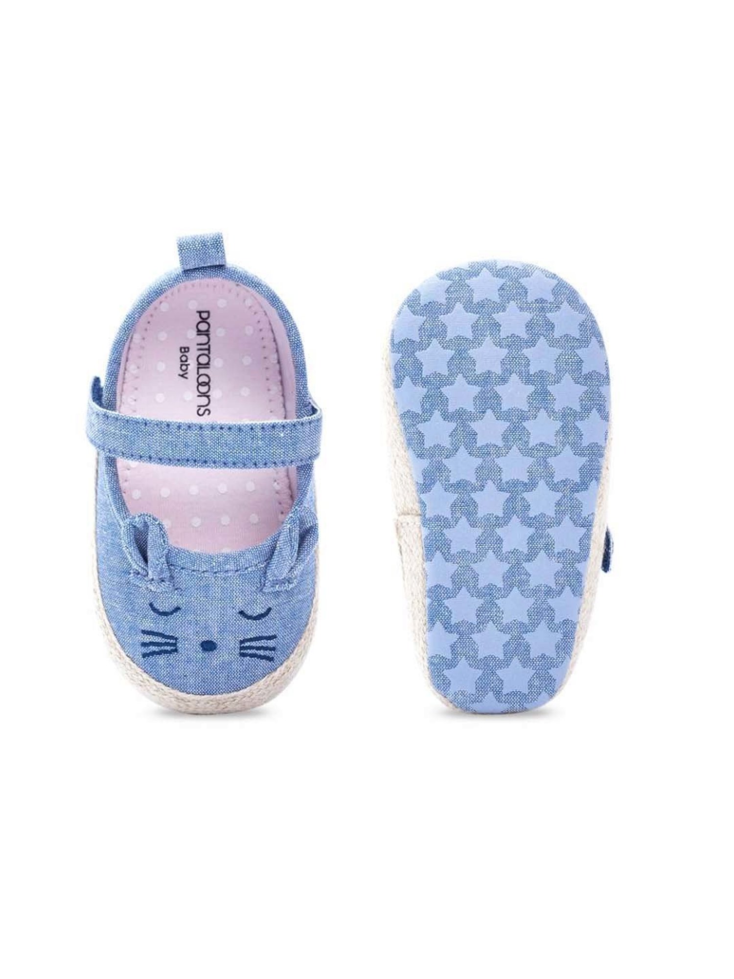 Baby Moo Kids Brown & White Velcro Shoes