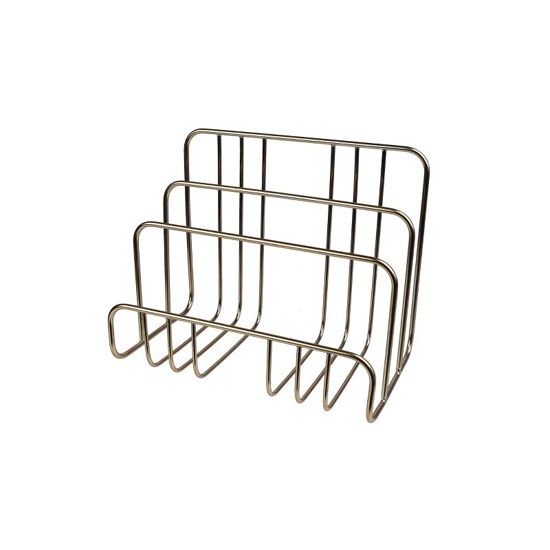 Design Ideas Savoy Letter Holder - Letter and Document Organizer - Brass, 7.6" x 4.4" x 6.1"