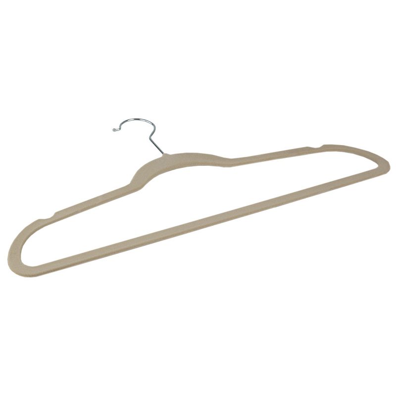 Home Basics Velvet Flocked Suit Hanger, (Pack of 25), Ivory
