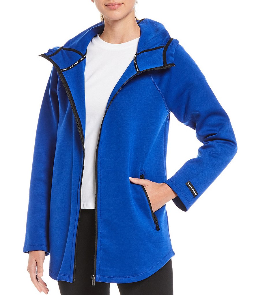 DKNY Sport Hooded Long Sleeve Zip Jacket