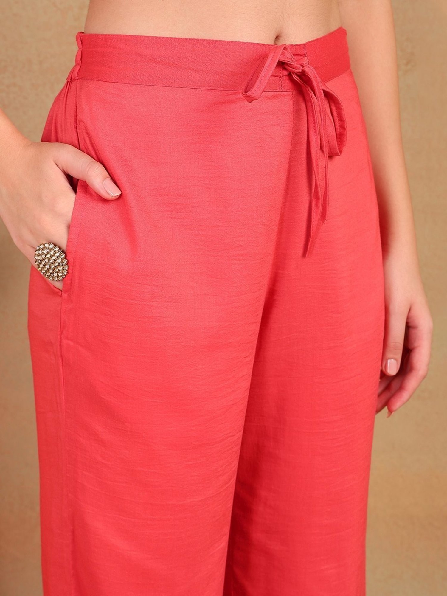 Vaamsi Pink Embroidered Kurta Pant Set With Dupatta