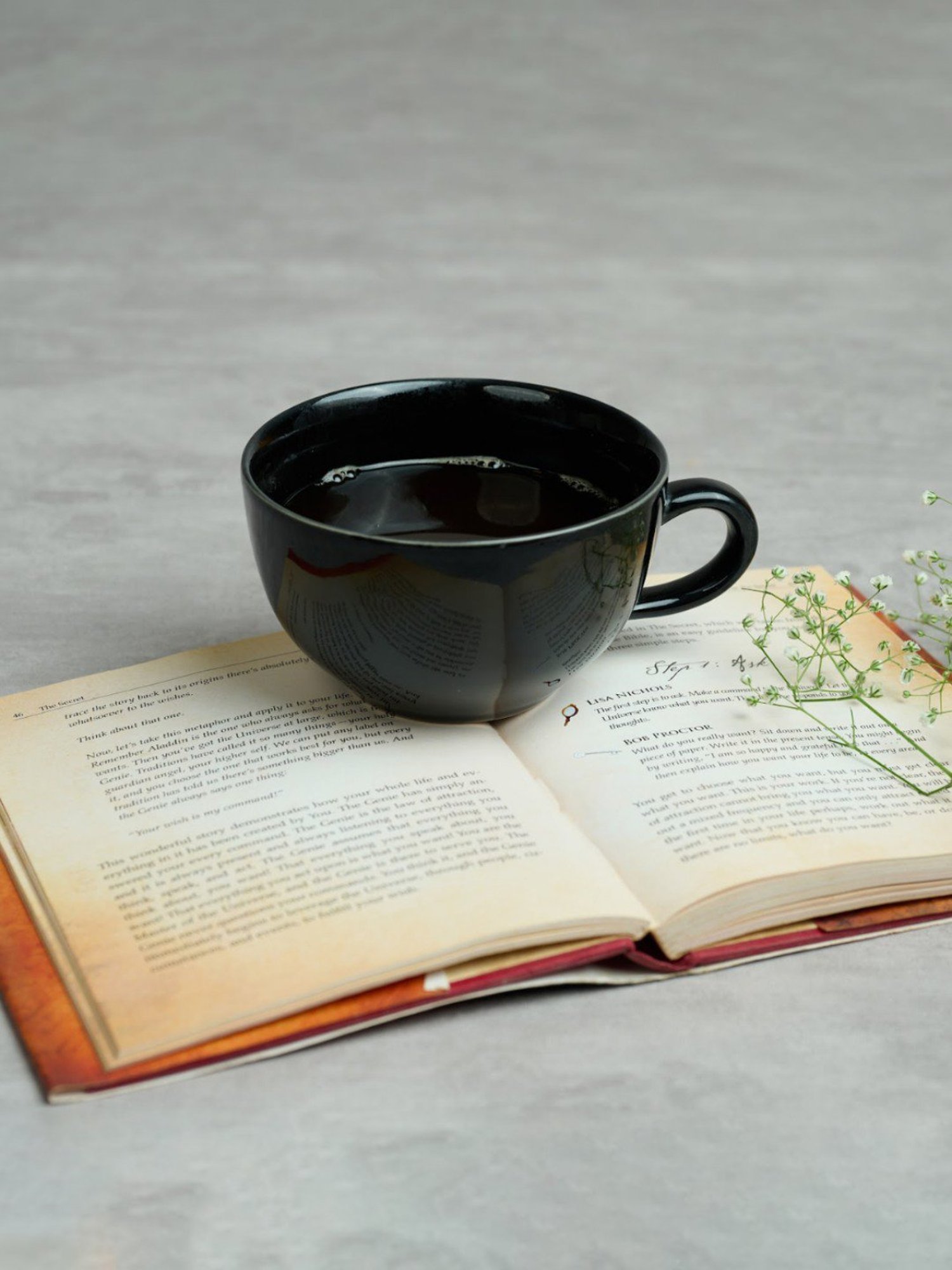 BlackCarrot Black Ceramic Coffee Mugs Set of 2