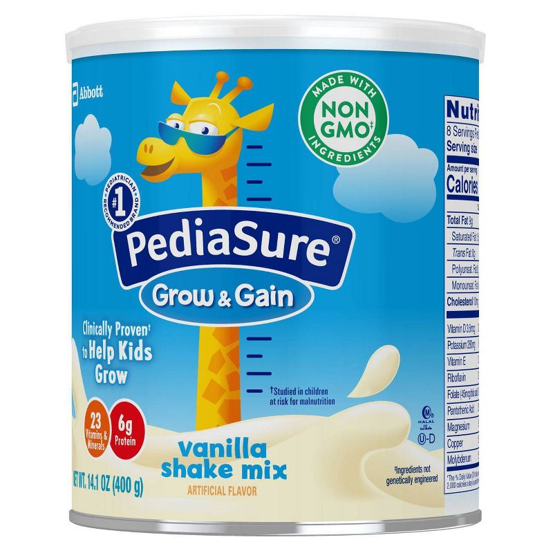 PediaSure Grow & Gain Non-GMO Shake Mix Powder Vanilla - 14.1oz