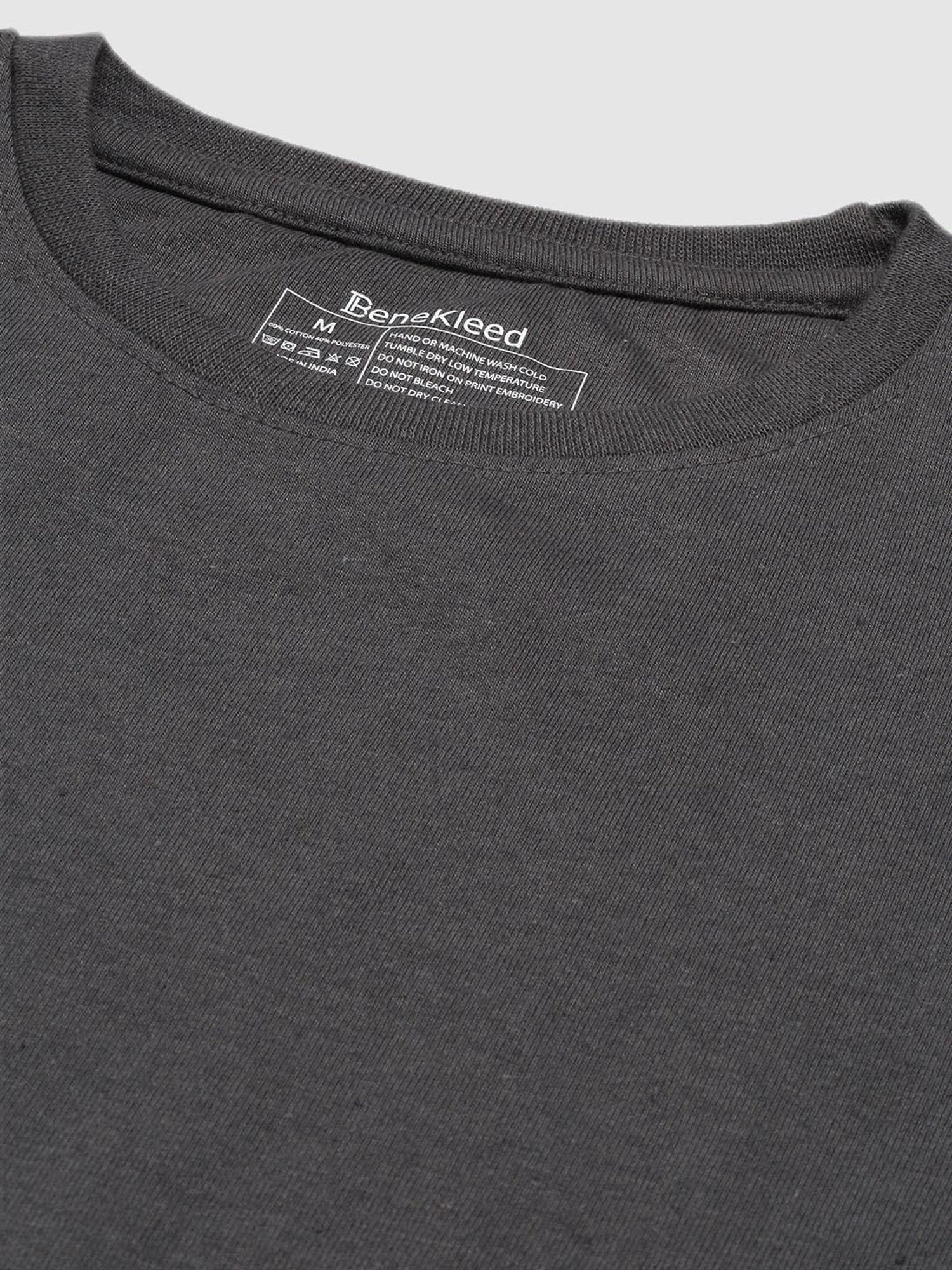 Bene Kleed Grey Regular Fit T-Shirt
