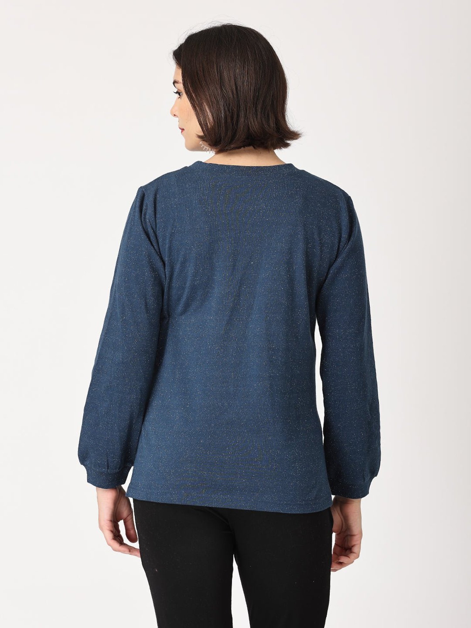 The Mom Store Blue & Black Maternity Pullover With Leggings
