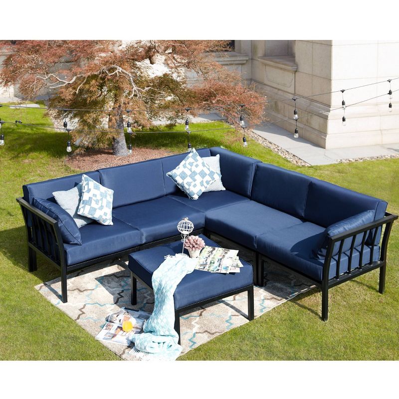 6pc Sectional Sofa Patio Conversation Set - Patio Festival