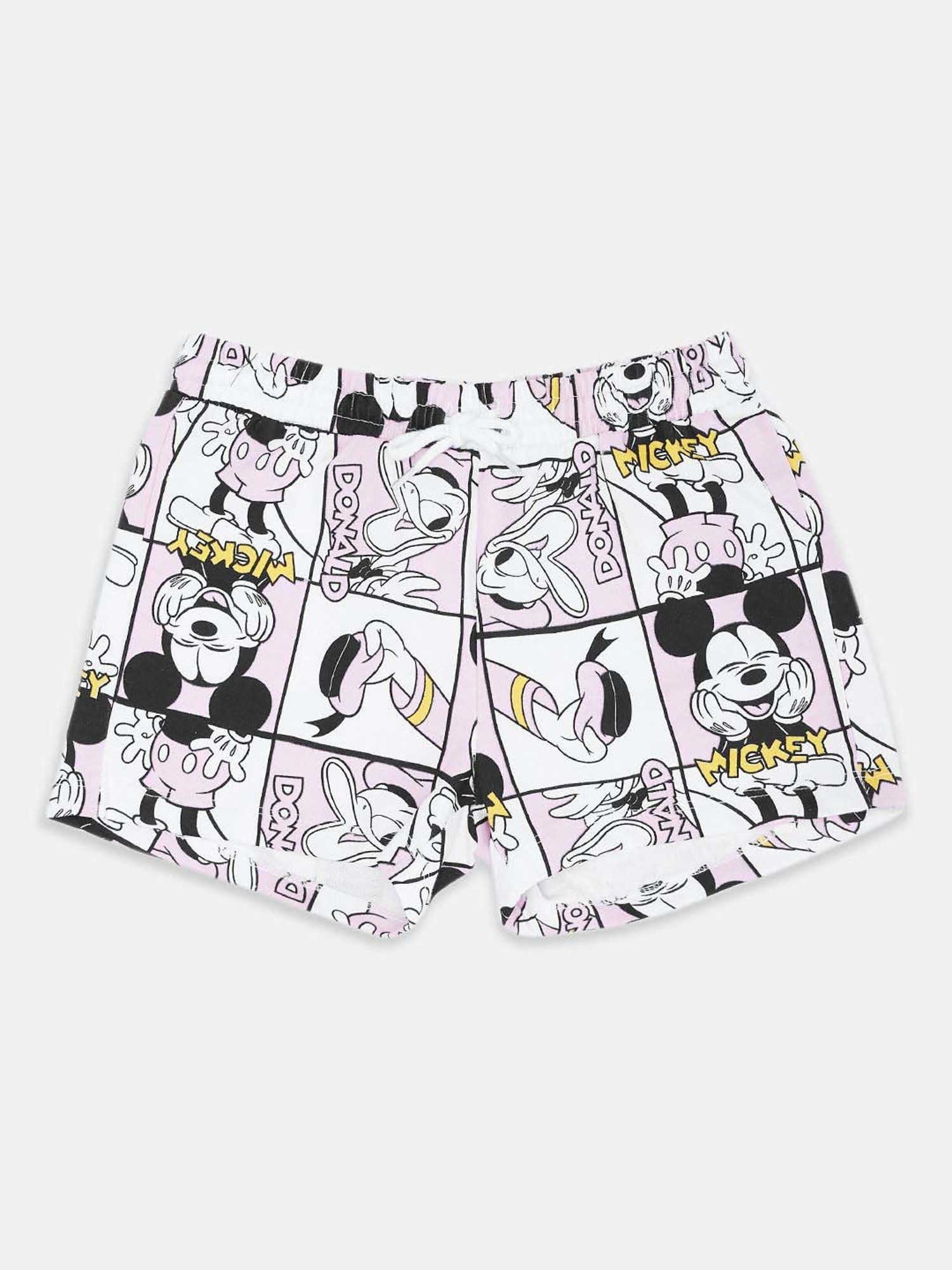 Pantaloons Junior Girls Off-White & Pink Cotton Printed Minnie Mouse T-Shirt Set