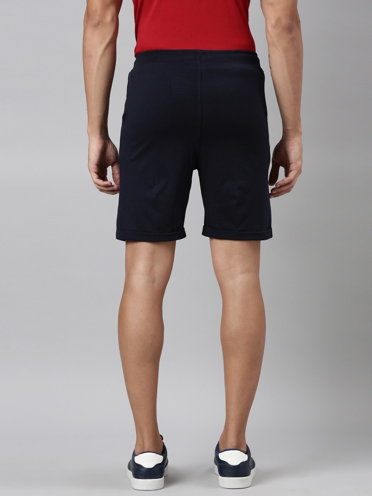 Dixcy Scott Maximus Blue Cotton Regular Fit Shorts
