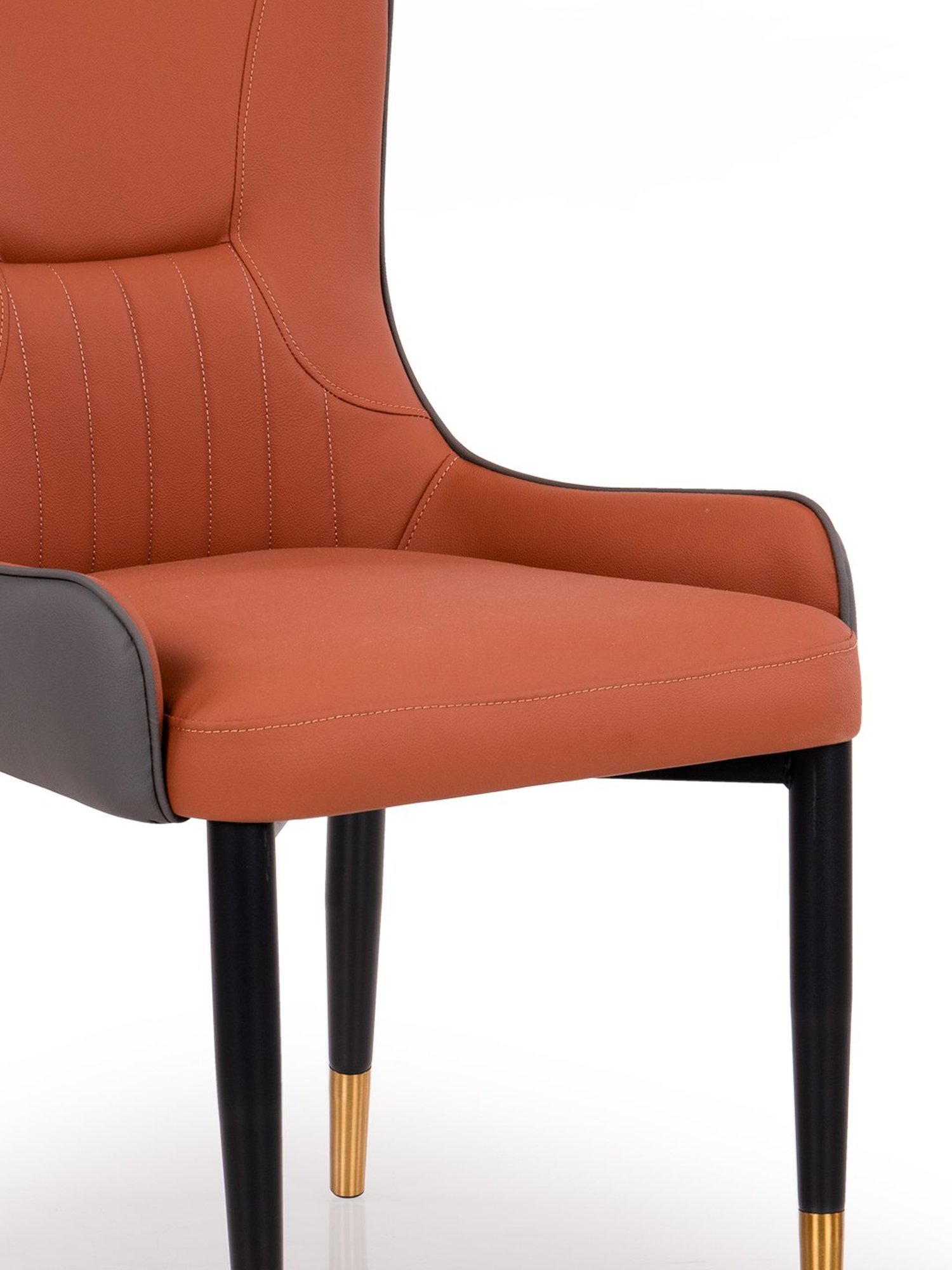 Durian Alaska Cloud Grey Russet Orange Natural Stone 6 Seater Dining Set