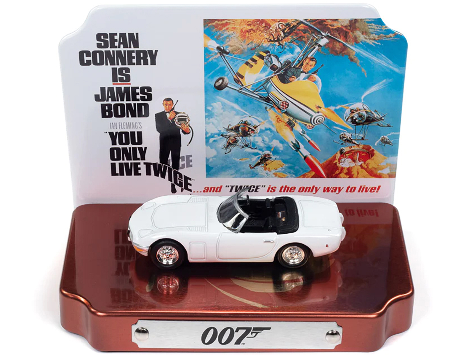 1967 Toyota 2000GT Convertible White (James Bond 007) "You Only Live Twice" (1967) Movie "Pop Culture" Series 1/64 Diecast Model Car by Johnny Lightning