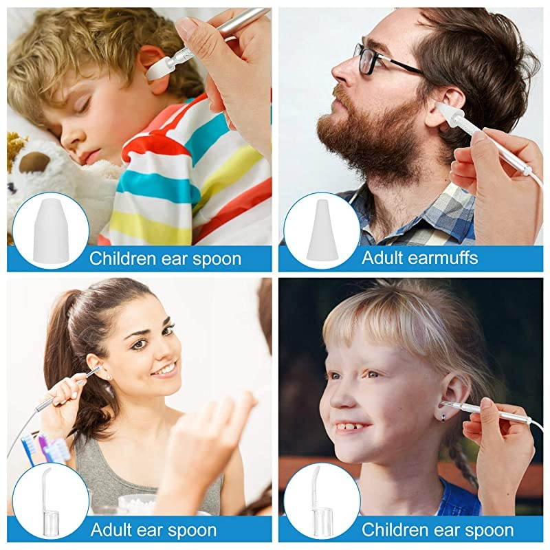 39mm Ear Inspection Camera with 5 inch IPS Screen Digital Otoscope with Earwax Removal Kit Tools Ear Scope Cleaning Tool