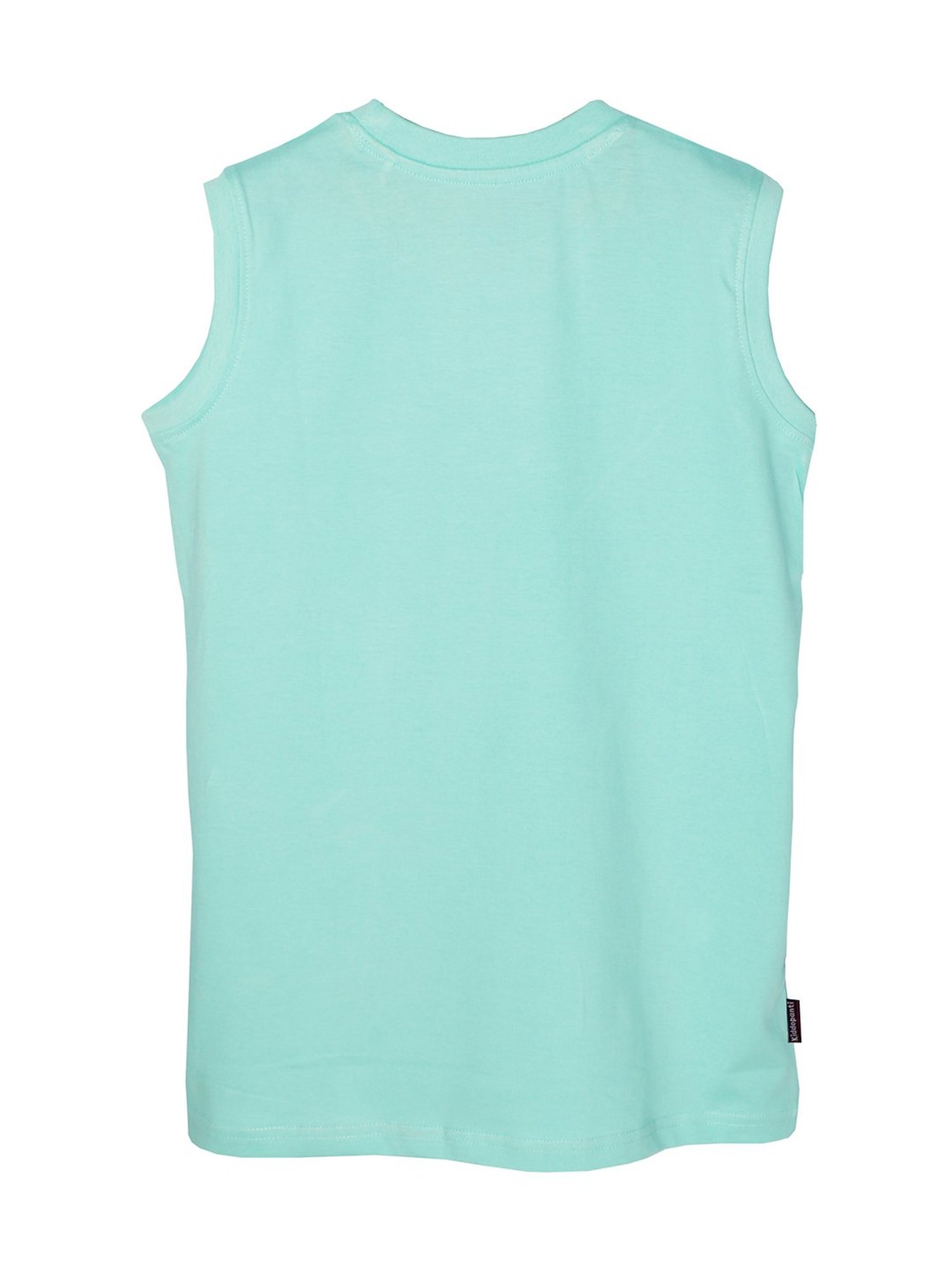 Kiddopanti Boys Pista Green Solid T-Shirt