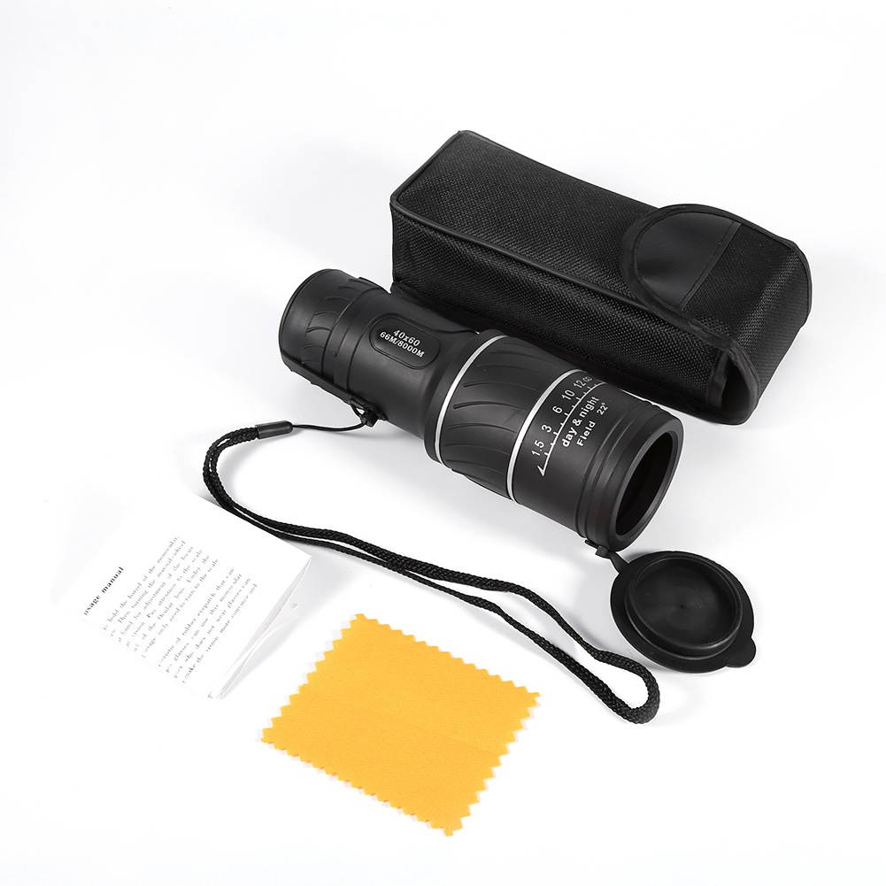 Day Night Low Light 40X60 HD Monocular Hunting Camping Hiking Telescope Outdoor