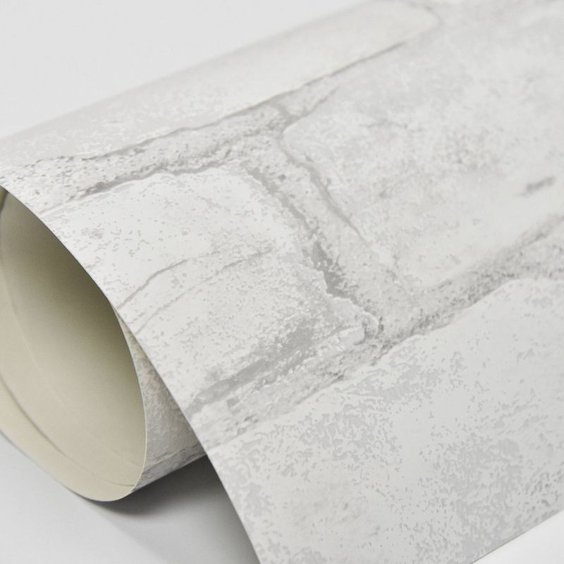 Brewster Loft Brick Peel & Stick Wallpaper White