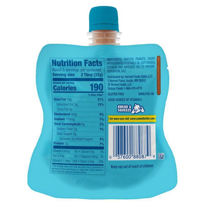 Skippy Regular Creamy Squeeze Pouch - 6oz