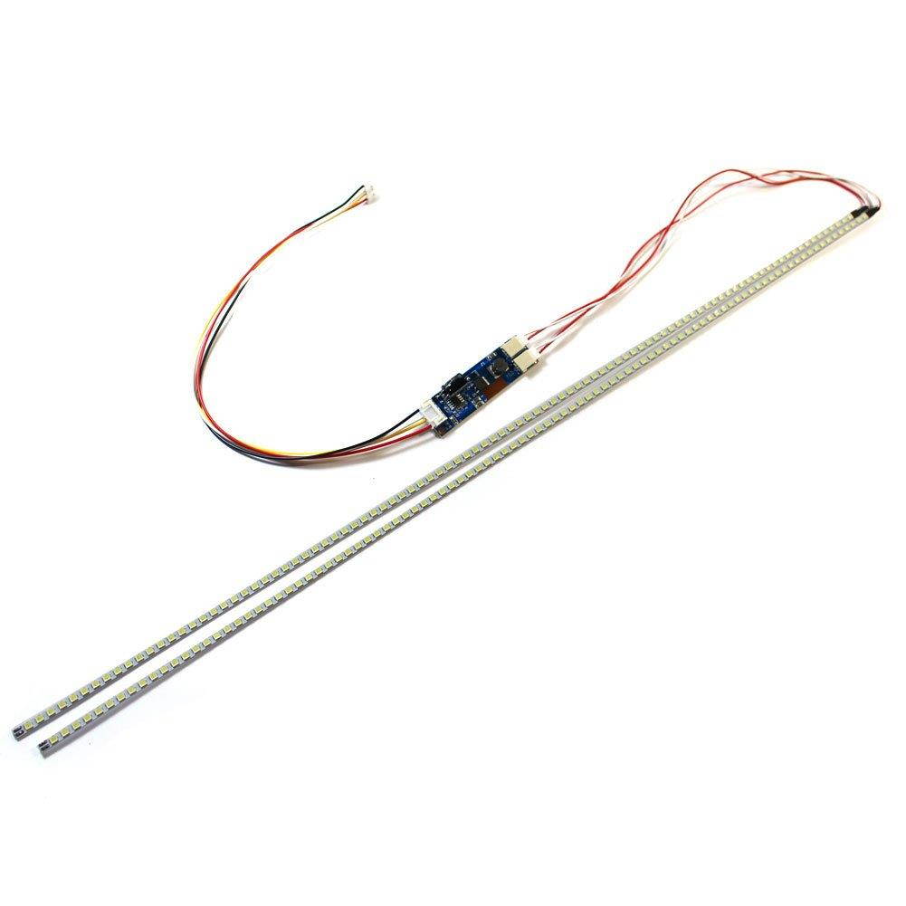 Highlight 10-24'' Dimable LED Backlight Lamps Update Kit Adjustable Light Board +2 LED Strips for LCD Monitor
