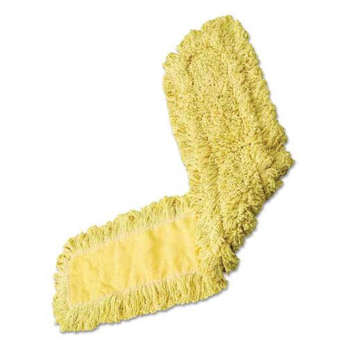 Rubbermaid Commercial Trapper Looped-End Dust Mop Head 12 x 5 Yellow 12/Carton