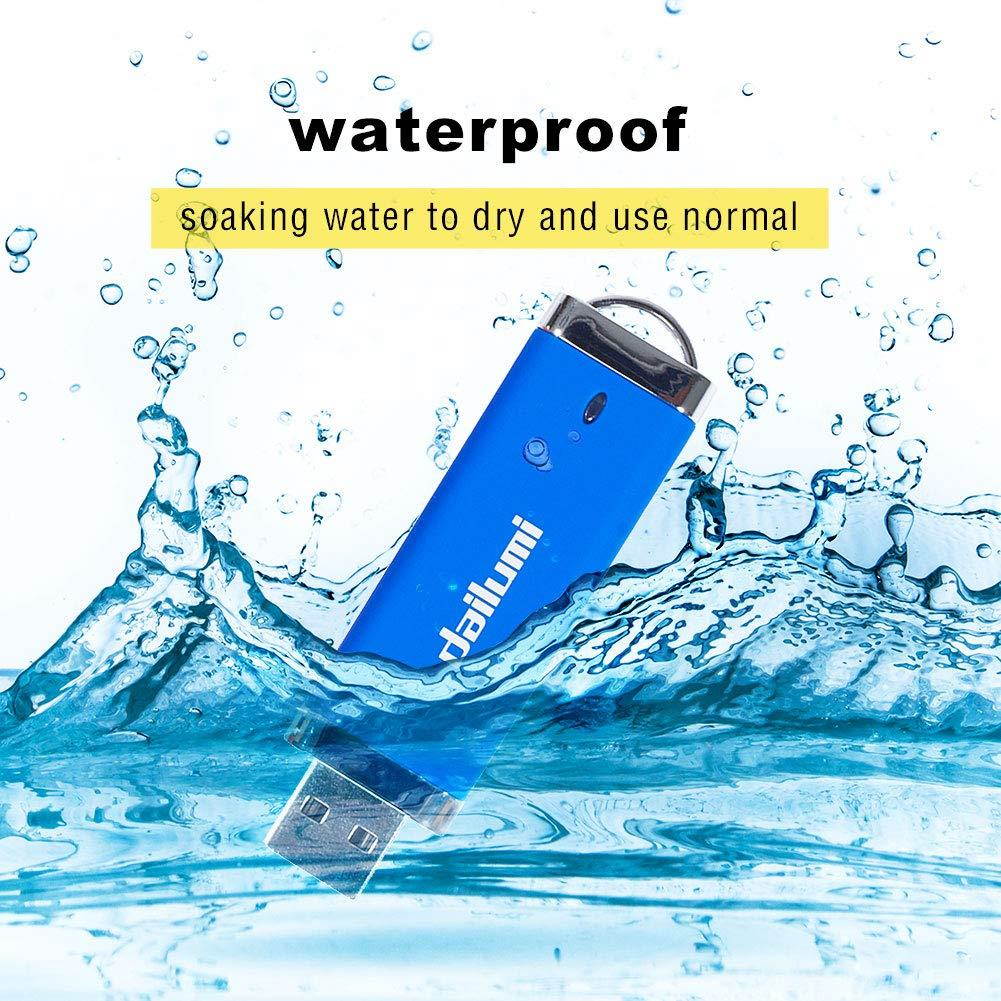 DAILUMI 32GB USB 2.0 Flash Drive, 3 Packs Memory Stick to Bring Your Customer Files, High Speed Thumb Drives - Jump Drive for Fold Data Storage, Zip Drives, Pen Drive (Red, Blue and Black)