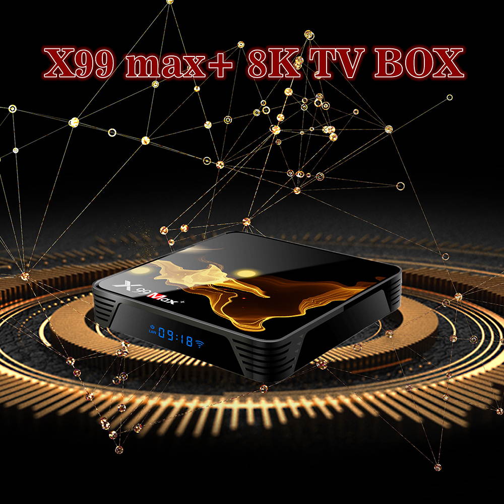 X99 MAX+ Smart Android 9.0 TV Box Amlogic S905X3 4GB / 64GB 2.4G & 5G WiFi USB3.0 BT4.1 H.264 H.265 Decoding Miracast HD Media Player