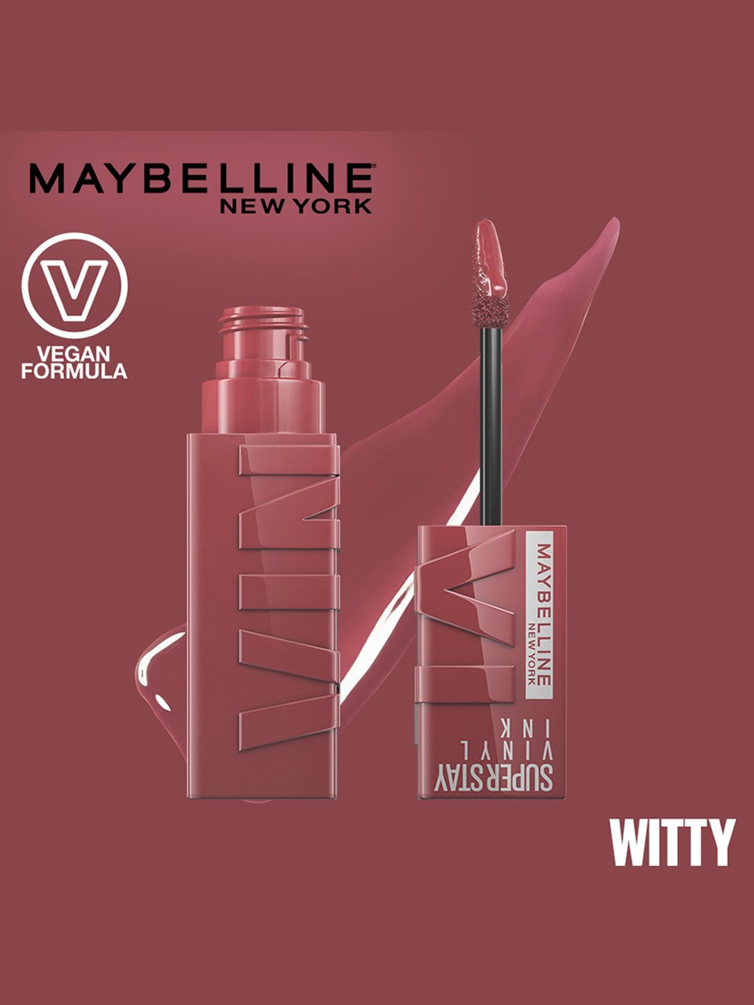 Maybelline New York Superstay Vinyl Ink Liquid Lipstick - Witty,4.2ml