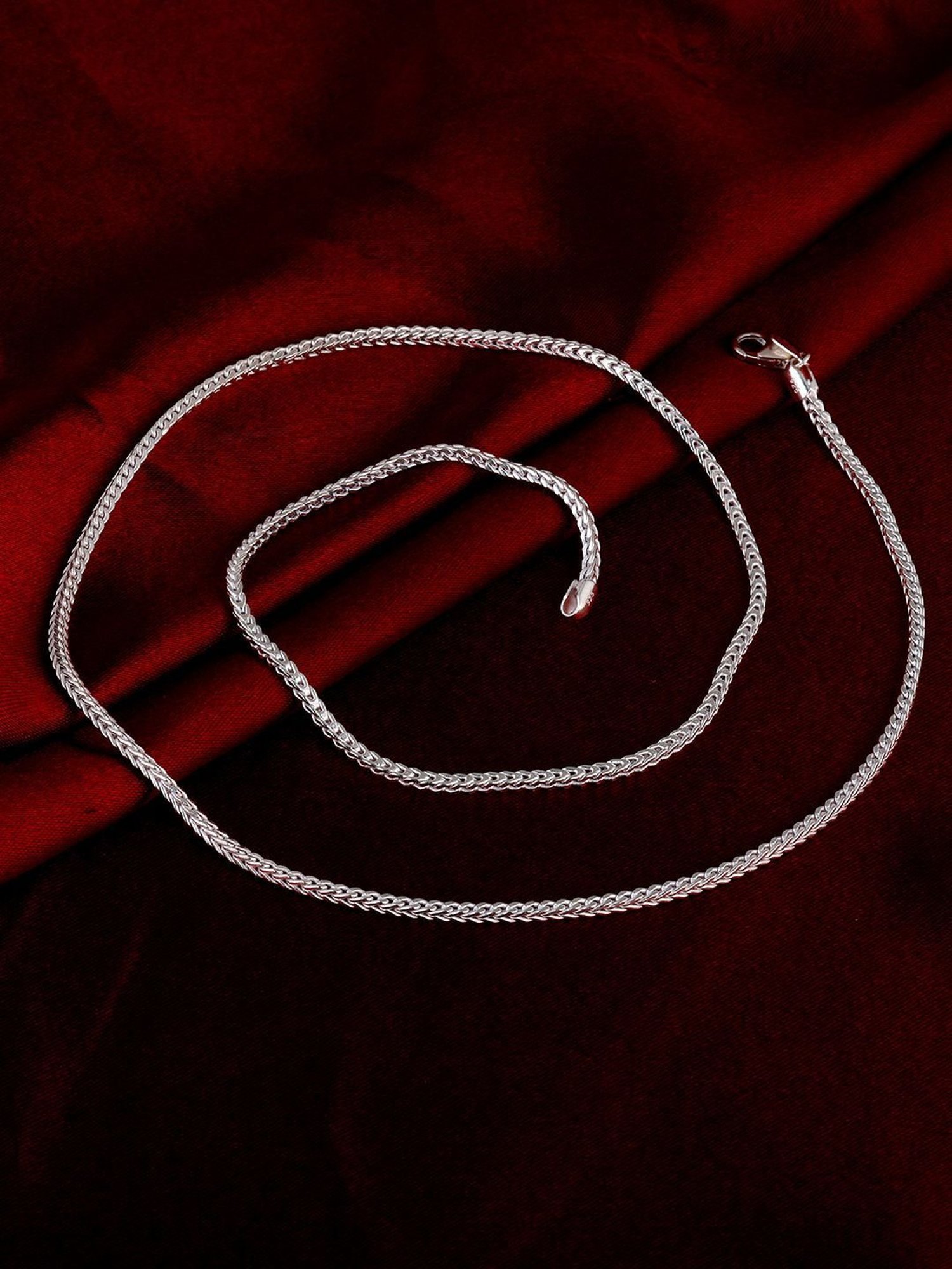 GIVA Summer Collection 92.5 Sterling Silver Sweetheart Chain For Men