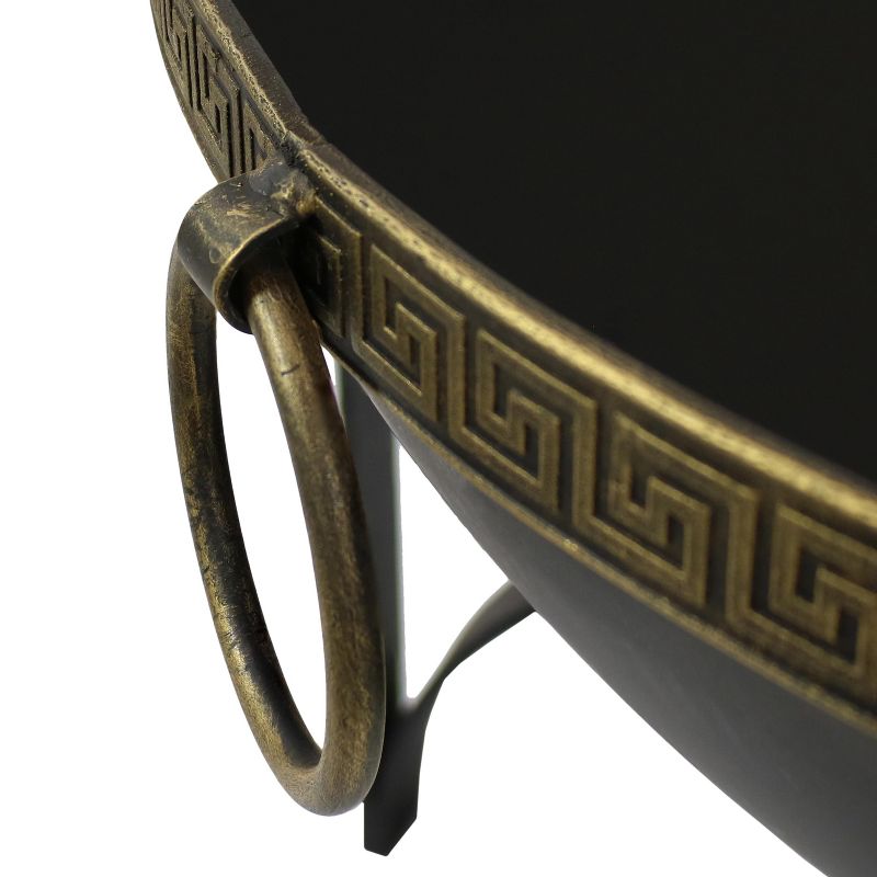 DeckMate 30371 Avondale Outdoor Backyard Patio Portable Steel Fire Bowl Fire Pit, Antiqued Copper Finish