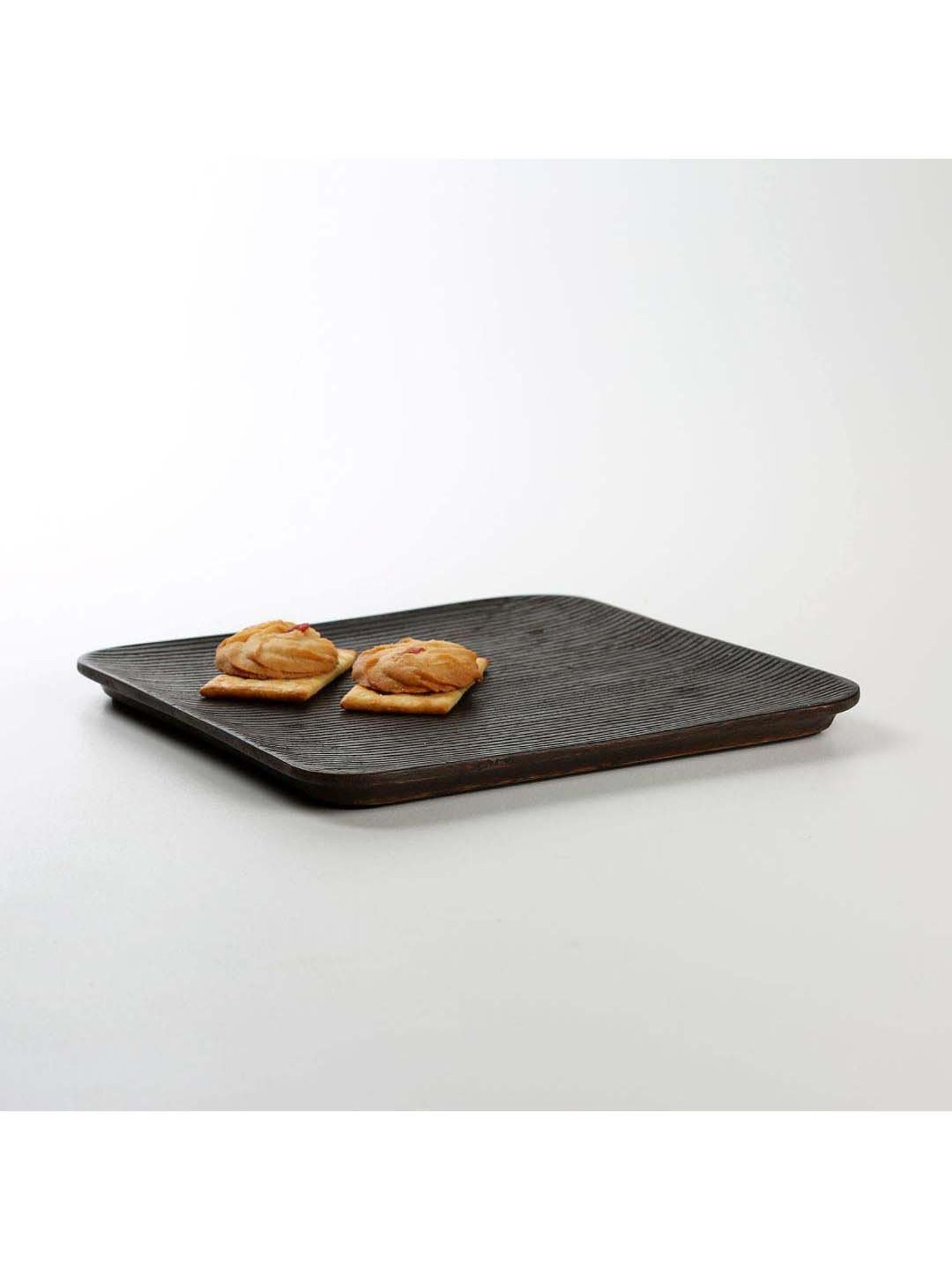 ellementry Brunet Dark Brown Mango Wood Platter - Set of 1