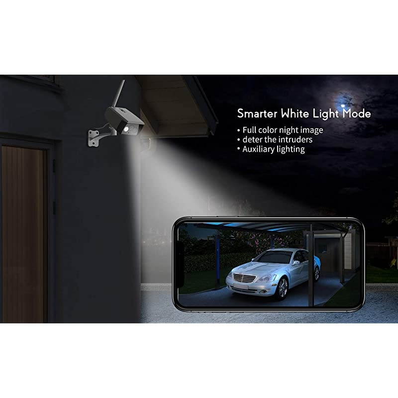 Outdoor Security Camera,  4MP HD Bullet Surveillance 5dBi WiFi IP CCTV Camera, IP66 Waterproof with Night Vision, White Light, Motion Detection, Two-Way Audio, Support Cloud Service& Alexa