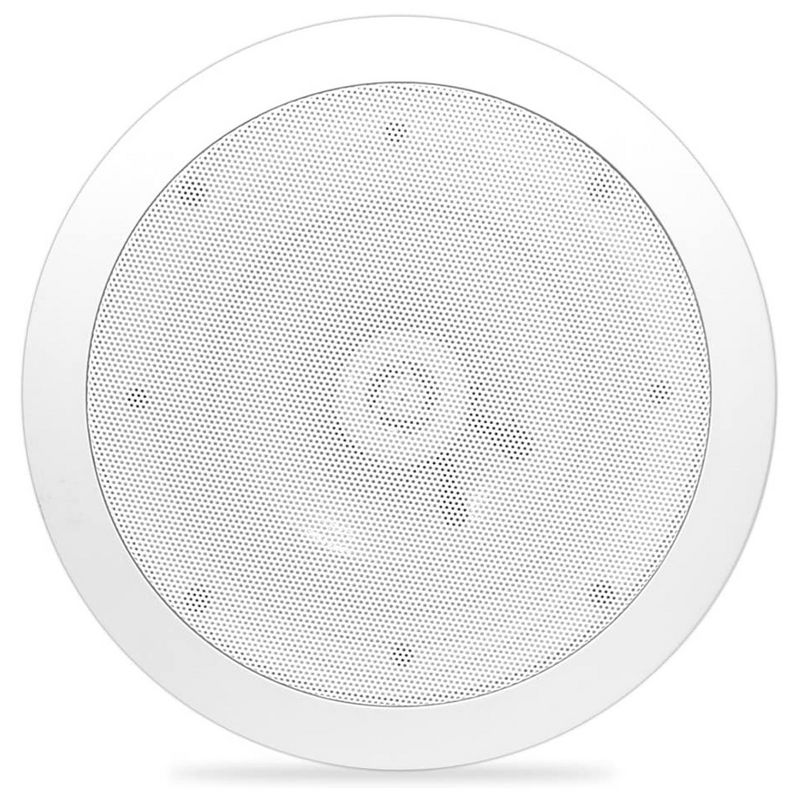 Pyle PWRC61 6.5 Inch 300 Watt 2-Way Versatile  Indoor/Outdoor Waterproof Ceiling or In Wall Speaker Powerful Audio System, White (Pair)