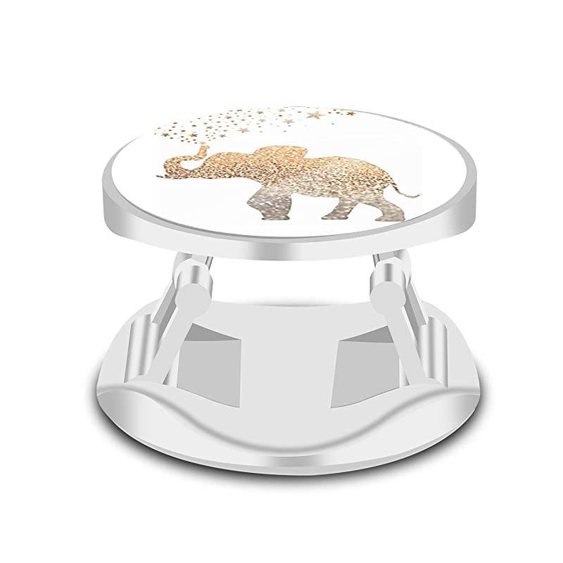 Stand and Grip for Smartphones and Tablets, Multi-Function Mounts and Stands Kit Car Mount iPhone Holder Collapsible - Golden Elephant