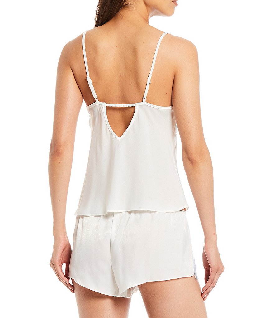 In Bloom by Jonquil Seagrass Shimmer Satin Camisole & Shorts Coordinating Pajama Set