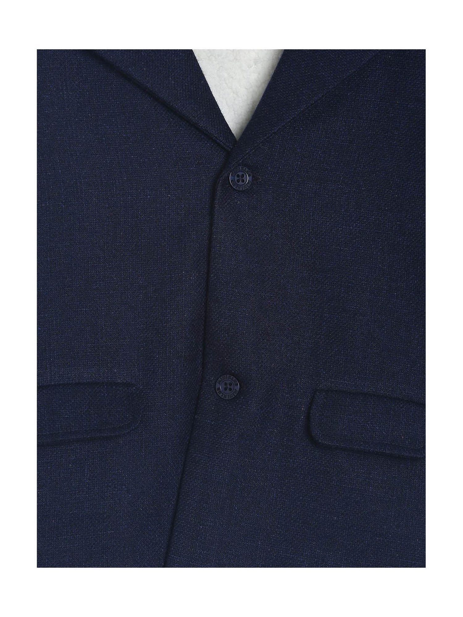 MINIKLUB Kids Navy Solid Full Sleeves Coat