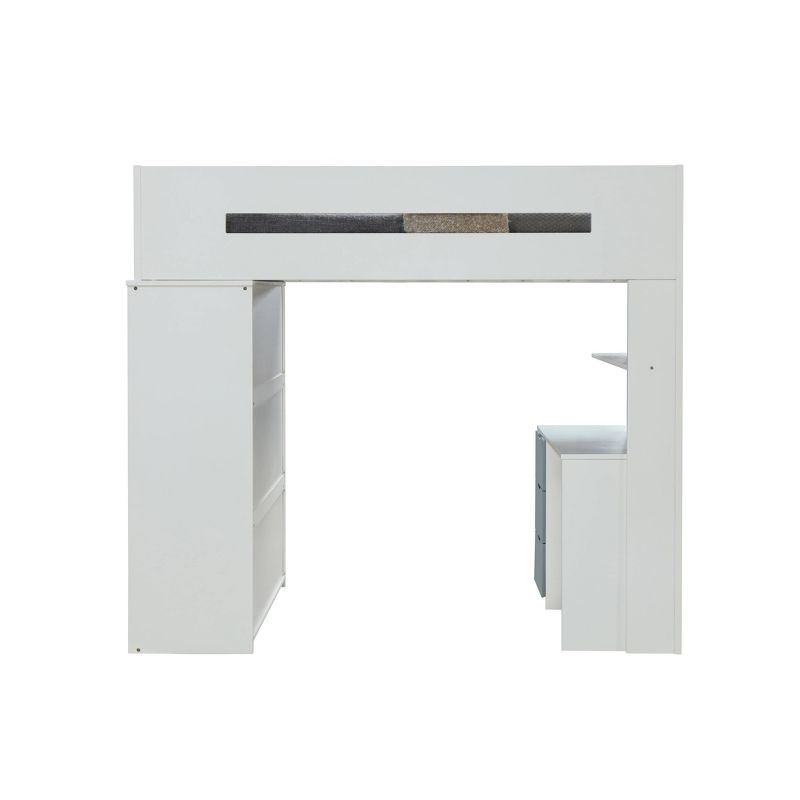 Nerice Loft Bed White/Gray - Acme Furniture