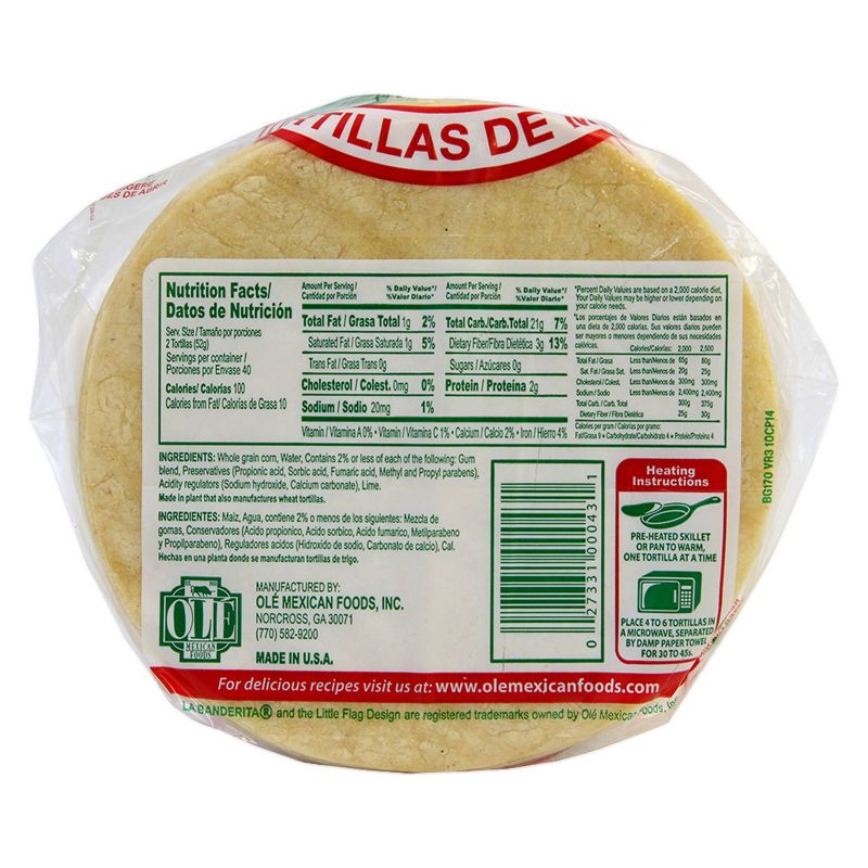 La Banderita Gluten Free White Corn Tortillas - 66.3oz/80ct