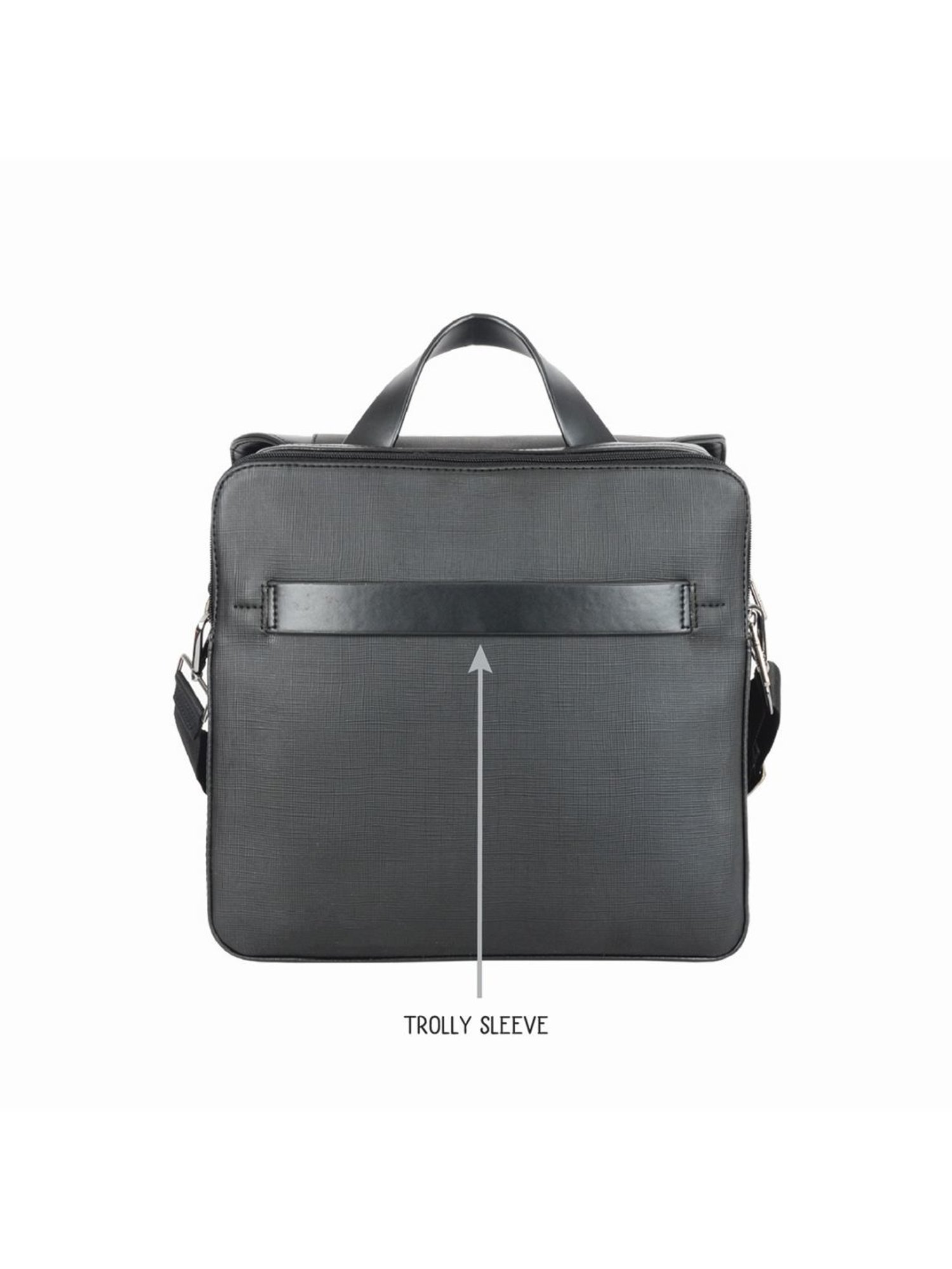 Baggit Henry Black PU Solid Messenger Bag